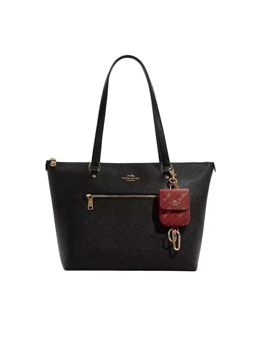 COACH MULTI ATTACHMENT CASE BAG CHARM WITH RED HORSE AND CARRIAGE DOT PRINT - Picture 2 of 3